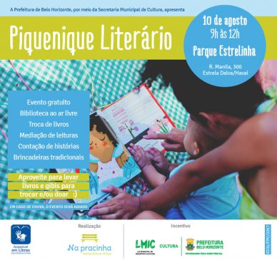 14º Piquenique Literário na pracinha no Parque Estrelinha