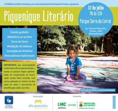 13º Piquenique Literário Na pracinha na Serra do Curral